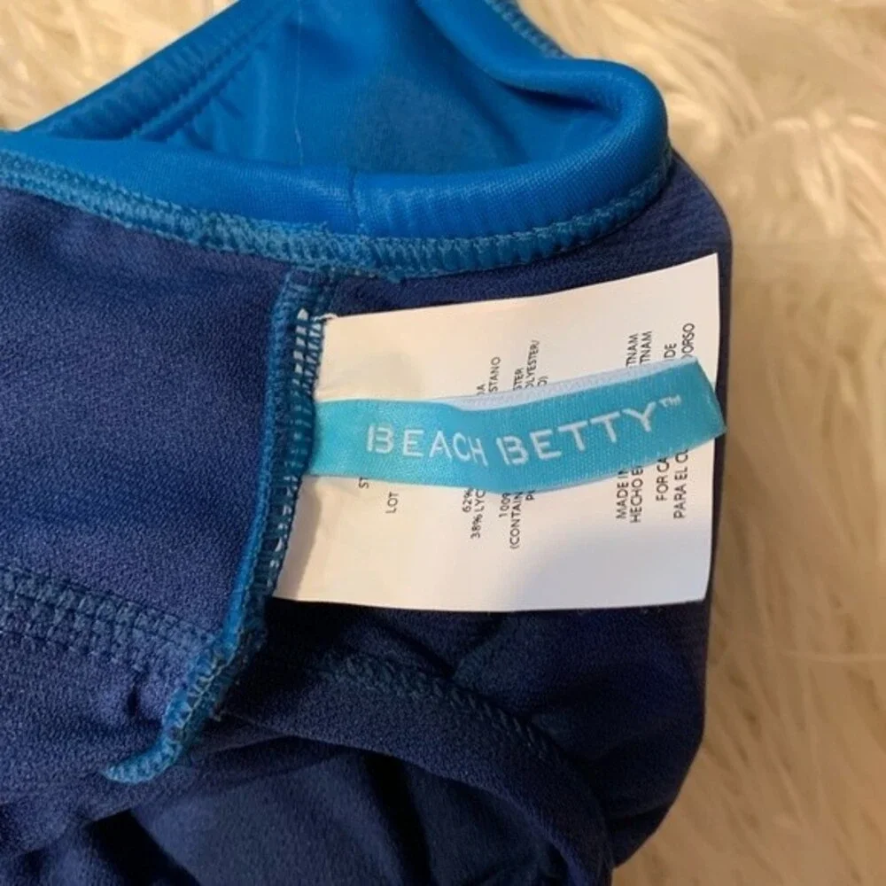 BEACH BETTY Swimsuit Slimming Control Colorblock Cut Out‎ One Piece Blue XL